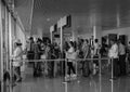 People waiting for boarding at Tan Son Nhat airport in Saigon, Vietnam Royalty Free Stock Photo