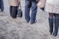 People Waiting for A Bus Royalty Free Stock Photo