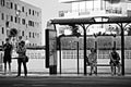 People waiting for the bus at La Manga (Murcia) 14
