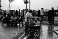 People Waiting Ferry To Leave Cinarcik Town