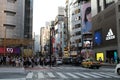 People are waiting for the green traffic light