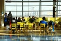 People waiting in Haneda airport, Tokyo