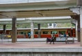 People waiting for the HSR train in Taipei, Taiwan Royalty Free Stock Photo