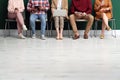 People waiting for job interview indoors, closeup Royalty Free Stock Photo