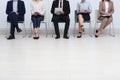 People waiting for job interview in office hall Royalty Free Stock Photo