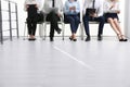 People waiting for job interview in office hall Royalty Free Stock Photo