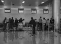 People waiting at Lien Khuong airport in Dalat, Vietnam Royalty Free Stock Photo