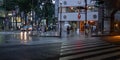 People Waiting To Cross Dogenzakaue Street, Tokyo, Japan