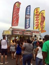 People Waiting in Line at Festival Food Stand