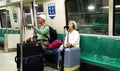 People waiting for the train at MRT station Royalty Free Stock Photo