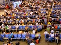 People waiting for trains Royalty Free Stock Photo