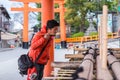 People Waiting for Water in Kiyomizu-dera Shrine Temple alson know as Pure Water Temple Royalty Free Stock Photo