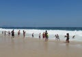 People waiting for the wave at Copacabana beach