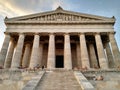 People at Walhalla Memorial, Regensburg, Germany