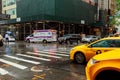 People walk along West 42nd Street in New York. Almost 19 million people live in New York City metropolitan area. Royalty Free Stock Photo