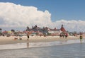 People walk on Coronado beach, San Diego, California