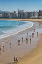 View of La Concha beach in San Sebastian Donostia, Spain.