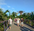 People walk at Gardens by the Bay in Singapore Royalty Free Stock Photo