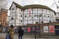 Exterior view of Shakespeare`s Globe Theatre, London, UK Royalty Free Stock Photo