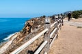 People Walk on Seascape Trail Near Point Vicente Interpretative Center Royalty Free Stock Photo