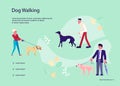 People walk their dogs Royalty Free Stock Photo