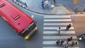 People are walking across road Royalty Free Stock Photo