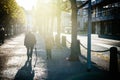 People walking on alley Schloss Bezirk in Karlsruhe