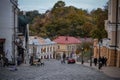 people are walking along Andriyivsky Uzvoz Royalty Free Stock Photo