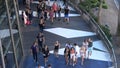 People walking along Las Vegas strip - aerial view - LAS VEGAS-NEVADA, OCTOBER 11, 2017 Royalty Free Stock Photo