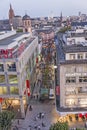 People walking along the Zeil street in Frankfurt Royalty Free Stock Photo