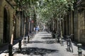 Barcelona, Spain - July 5, 2016: People walking amongst the historic buildings of Barcelona