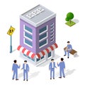 People walking around the city businessman business man isometric