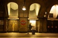 People walking at baker street station waiting for tube Royalty Free Stock Photo