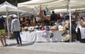 Porto, 22th July: Bazaar Market display on Cais de Gaia District from Porto Portugal