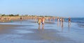 People walking on the beach Costa Ballena, Cadiz province, Spain Royalty Free Stock Photo