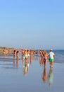 People walking on the beach Costa Ballena, Cadiz province, Spain Royalty Free Stock Photo