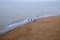 People Walking On The Beach Of Scheveningen The Netherlands 28-12-2019 Royalty Free Stock Photo