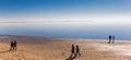 People walking at the beach in Wilhelmshaven