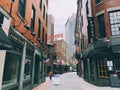 People walking on Boston street