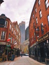 People walking on Boston street