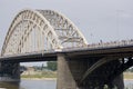 People walking on the bridge of Nijmegen