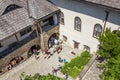 Castle courtyard in Niedzica seen from above, Poland