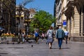 People Walking in Central Street in Belgrade