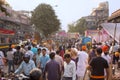 People walking on Chandni Chowk street in Delhi, India