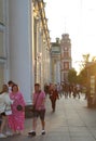 People walking in a city street