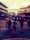 People walking city streets Royalty Free Stock Photo