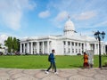 People walking the the Colombo City Concil Town Hall, Sri Lanka