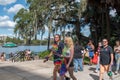 People walking in Come Out With Pride Orlando parade at Lake Eola Park area 191 Royalty Free Stock Photo