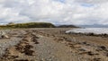 People walking on Criccieth beach