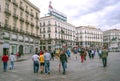 People walking down a shopping street Royalty Free Stock Photo